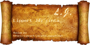 Lippert Jácinta névjegykártya